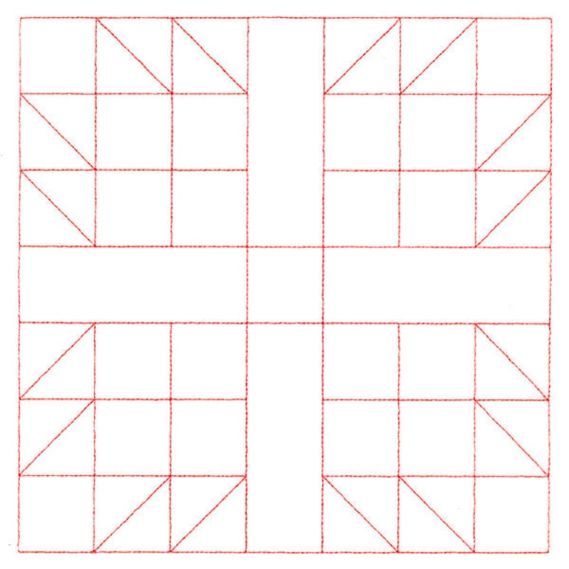 Traditional Quilting – Bear Paw (Double Run)