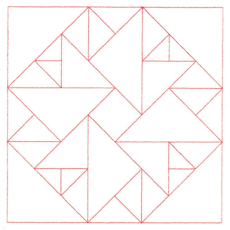Traditional Quilting  – Double Aster (Double Run)