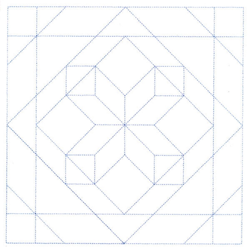 Traditional Quilting – Star and Chains (Double Run)