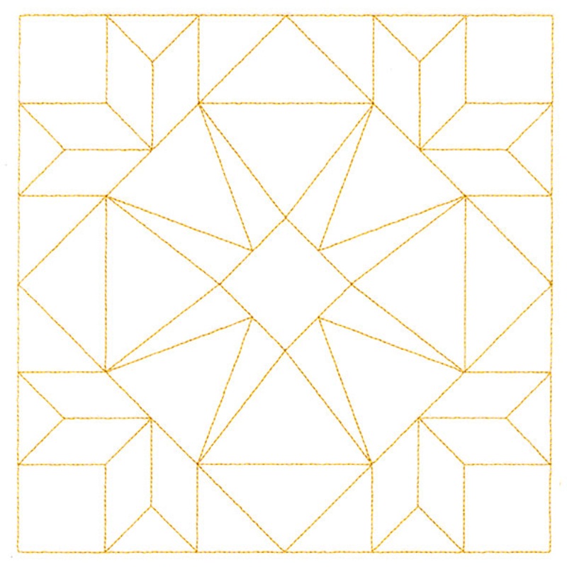 Traditional Quilting – Summer Star Flower (Double Run)