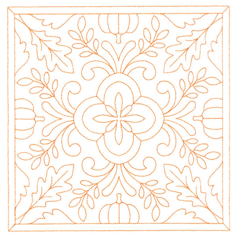 Autumn Kaleidoscope Quilting Square 3 (Double Run)