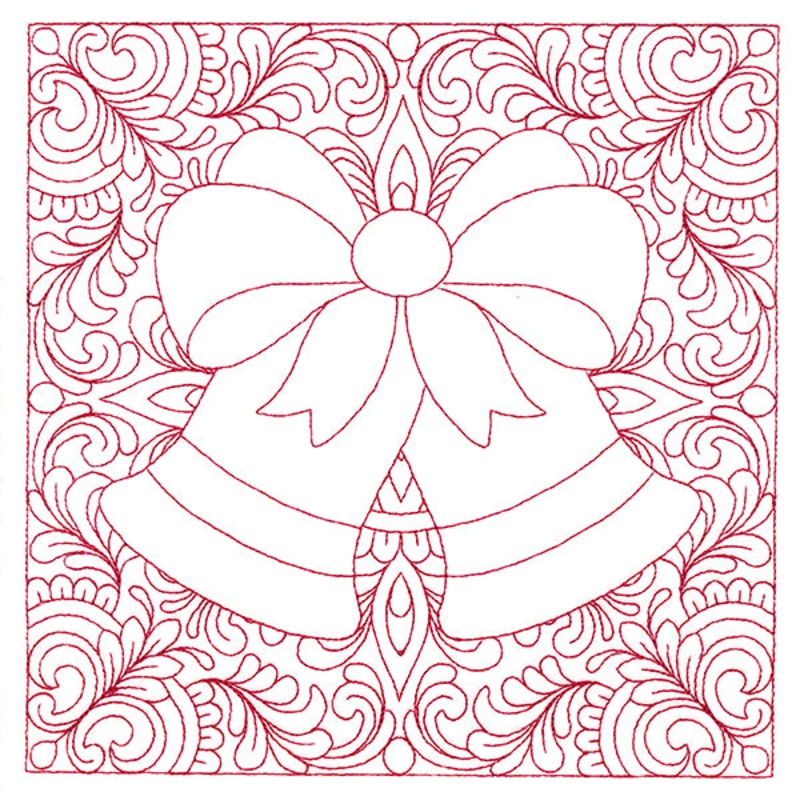 Christmas Charms Quilting Square – Bells (Double Run)
