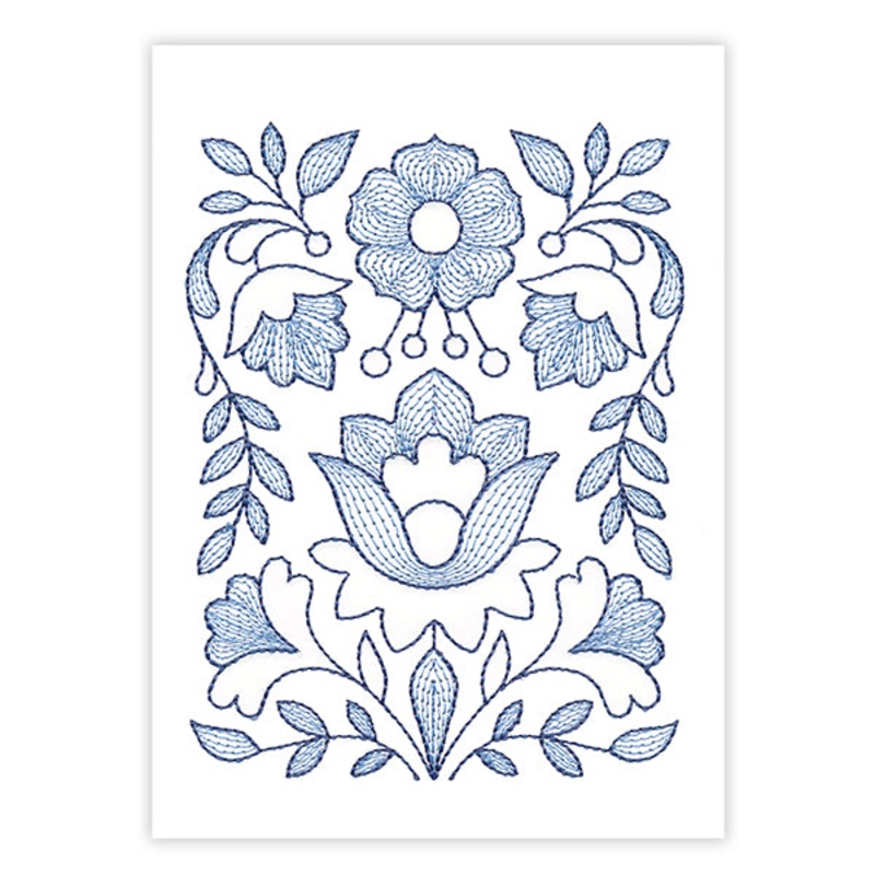 Delicate Folk Blooms (Cardstock)