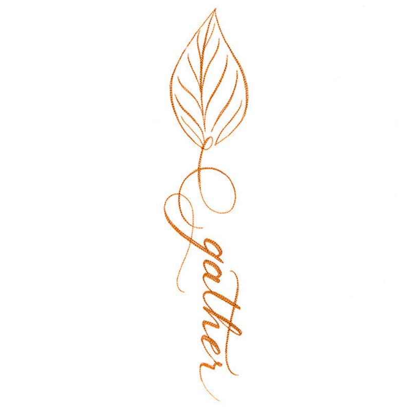 Fall Leaves Calligraphy – Gather