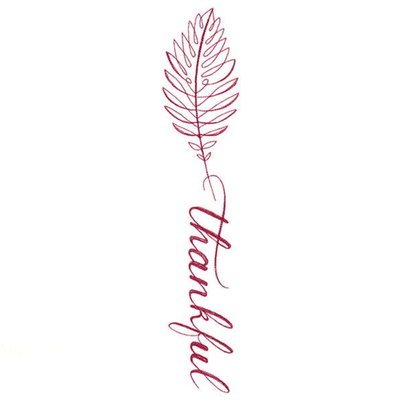 Fall Leaves Calligraphy – Thankful
