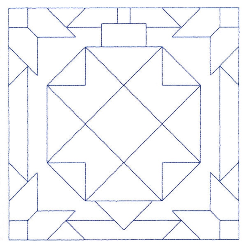 Cozy Christmas Quilting Square – Ornament (Double Run)