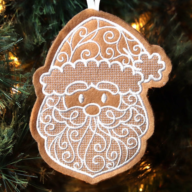 Deluxe Gingerbread Cookie – Santa (In-the-Hoop)