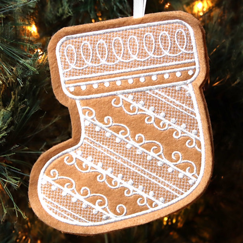 Deluxe Gingerbread Cookie – Stocking (In-the-Hoop)