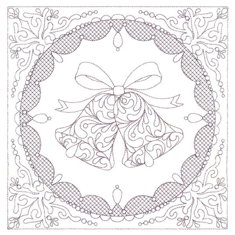 Festive Elegance – Bells (Trapunto)