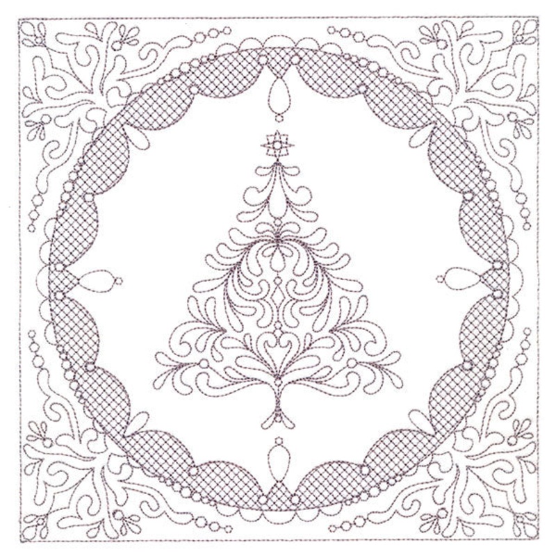 Festive Elegance – Christmas Tree (Trapunto)
