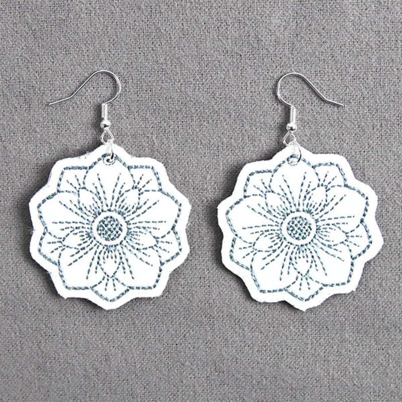 Fig Blossom Leather Earrings (In-the-Hoop)