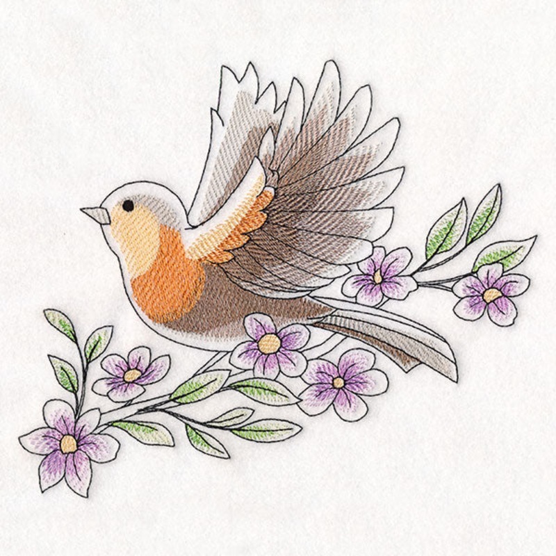 Birds & Blooms – European Robin