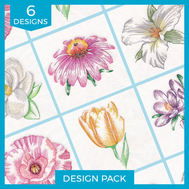 Contours of Beauty Flowers Design Pack