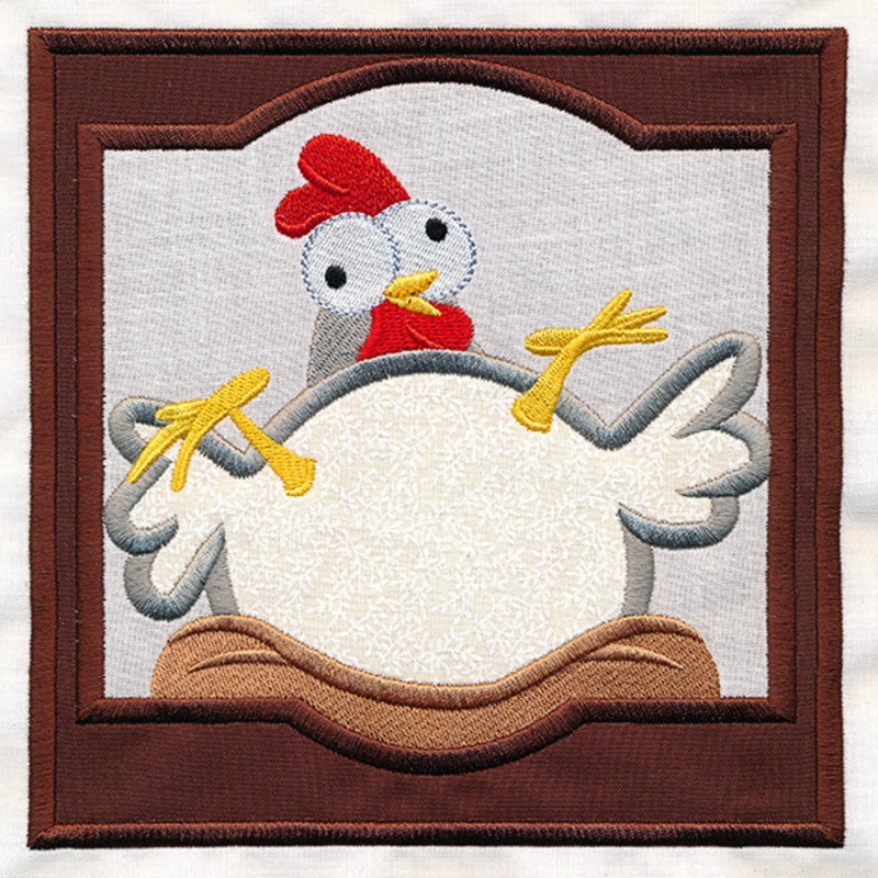 Crazy Coop Chicken Square – Dorothy (Quilt Block)