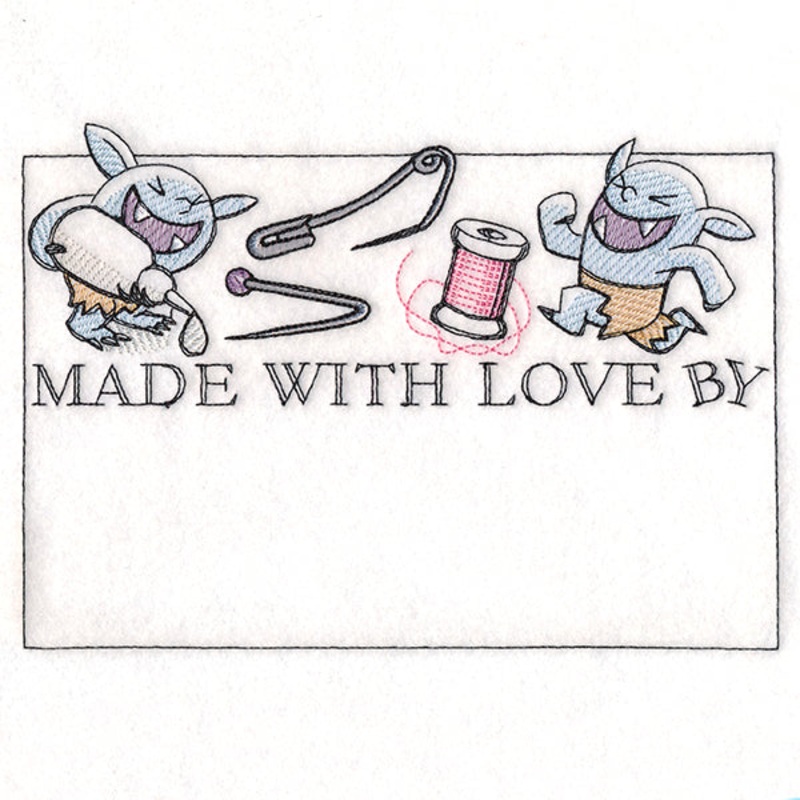 Made with Love Bobblins Quilt Label