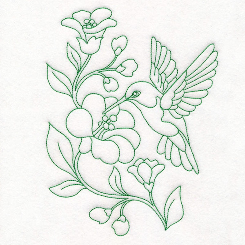 Spring Things Flowers – Hummingbird (Vintage)