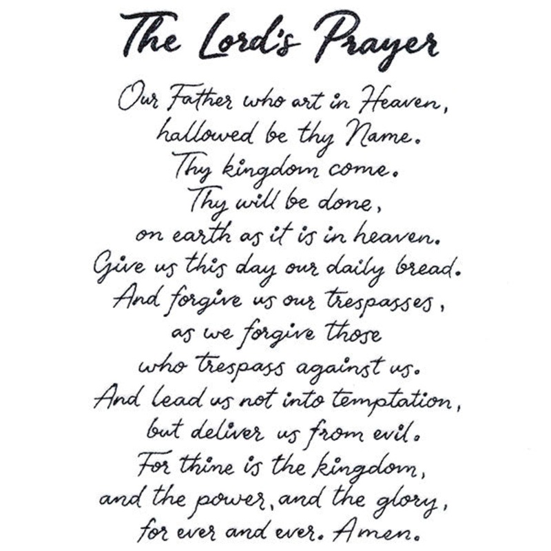The Lord’s Prayer|9.92″ x 6.85″ / 251.85mm x 173.95mm|7.8″ x 5.39″ / 198.1mm x 136.83mm|6.85″ x 4.73″ / 173.92mm x 120.15mm|All Sizes