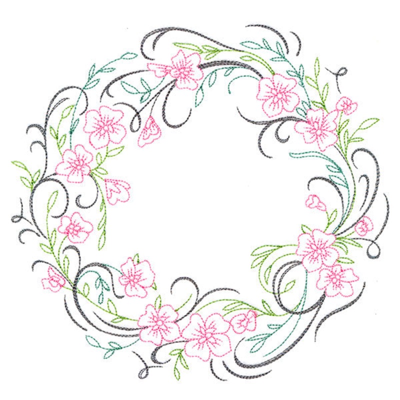 Blooming Calligraphic Wreath|6.85″ x 7.36″ / 173.99mm x 186.94mm|5.85″ x 6.29″ / 148.52mm x 159.72mm|4.84″ x 5.21″ / 123.06mm x 132.29mm|3.62″ x 3.89″ / 92.07mm x 98.92mm|All Sizes