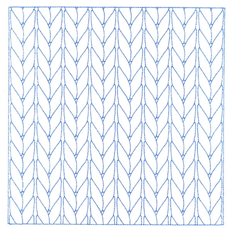 Classic Knitting Square (Double Run)