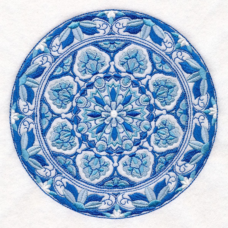 Delft Blue Mandala Circle|5.85″ x 5.85″ / 148.57mm x 148.54mm|4.85″ x 4.85″ / 123.13mm x 123.16mm|All Sizes