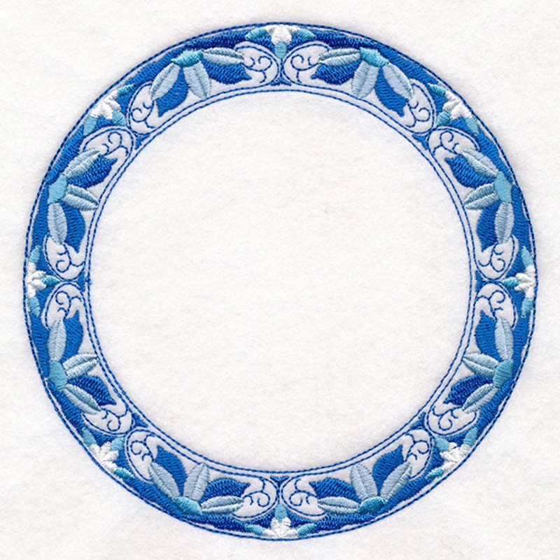 Delft Blue Mandala Narrow Wreath