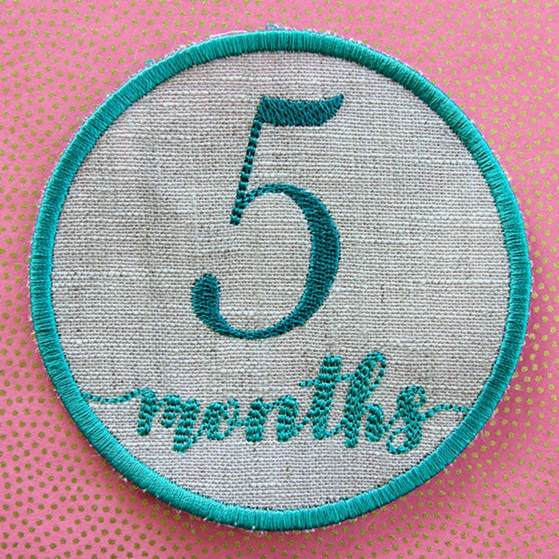 First Year Milestone Marker – Five Months (In-the-Hoop)