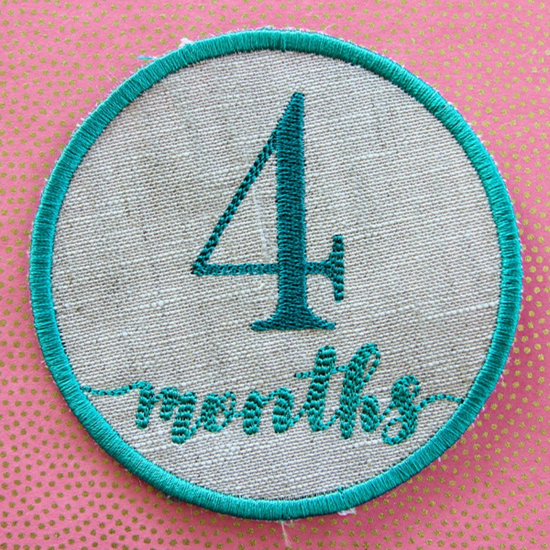 First Year Milestone Marker – Four Months (In-the-Hoop)
