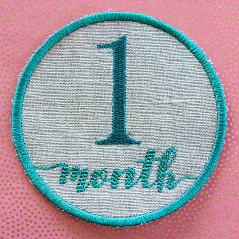 First Year Milestone Marker – One Month (In-the-Hoop)