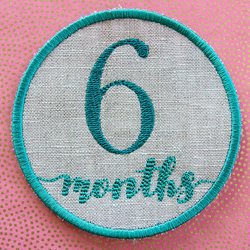 First Year Milestone Marker – Six Months (In-the-Hoop)