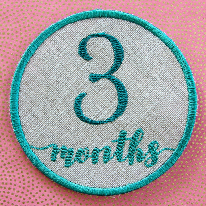 First Year Milestone Marker – Three Months (In-the-Hoop)