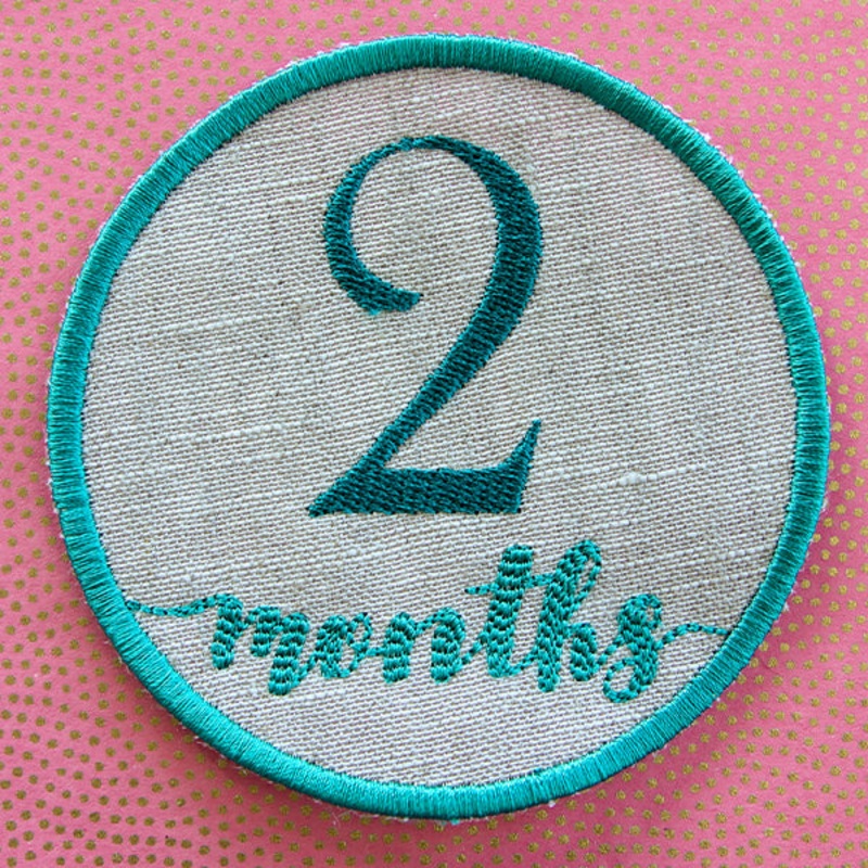 First Year Milestone Marker – Two Months (In-the-Hoop)