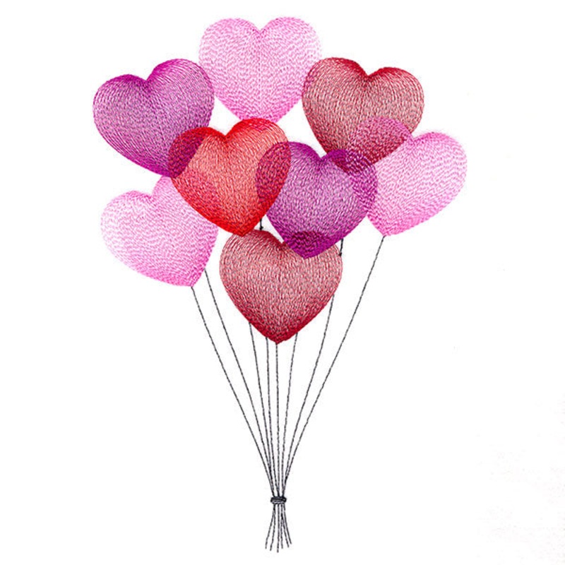 Love is in the Air Balloons|9.78″ x 6.82″ / 248.41mm x 173.23mm|7.81″ x 5.45″ / 198.37mm x 138.43mm|6.85″ x 4.77″ / 173.99mm x 121.16mm|3.88″ x 2.73″ / 98.55mm x 69.34mm|All Sizes