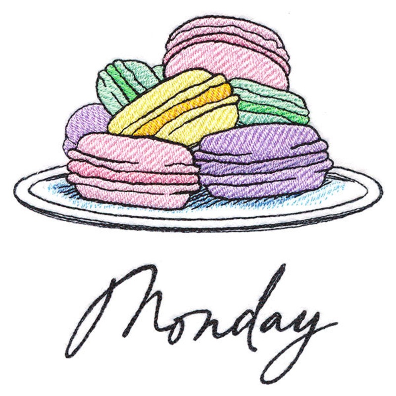 Macarons on Monday|4.86″ x 4.92″ / 123.49mm x 124.92mm|3.31″ x 3.35″ / 84.19mm x 85.01mm|All Sizes