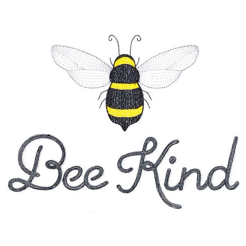 Bee Kind Sampler|5.85″ x 7.73″ / 148.5mm x 196.26mm|4.85″ x 6.42″ / 123.28mm x 162.95mm|2.95″ x 3.9″ / 74.89mm x 98.98mm|All Sizes