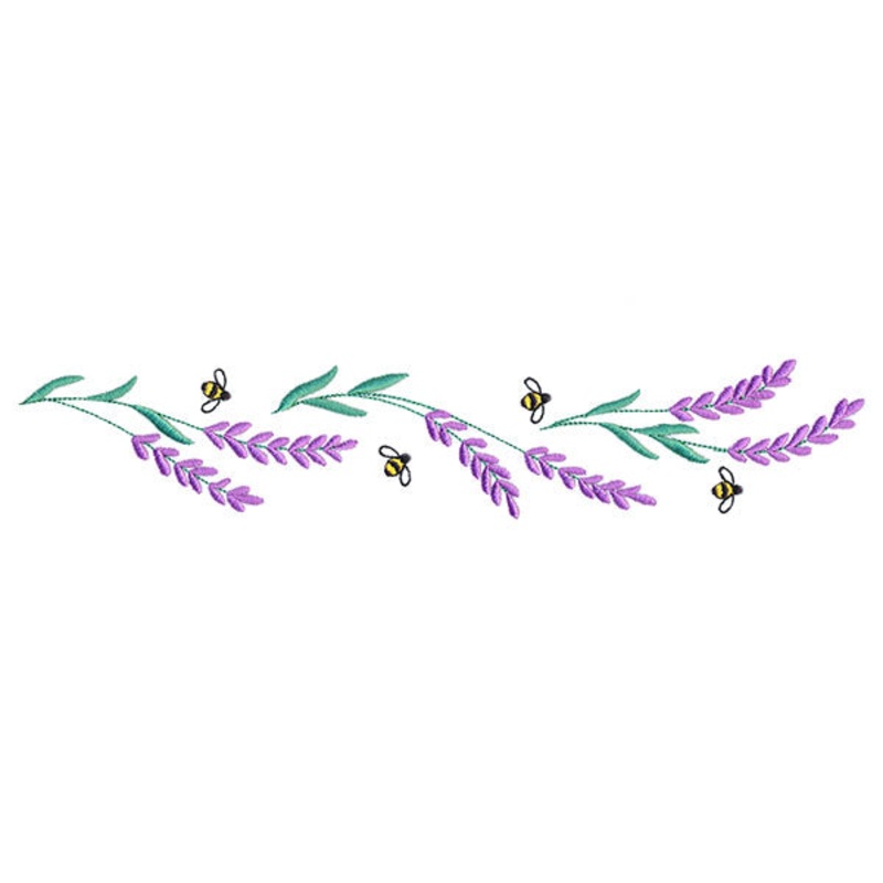 Bee & Lavender Border|2.26″ x 11.75″ / 57.48mm x 298.53mm|1.81″ x 9.4″ / 46mm x 238.84mm|1.5″ x 7.8″ / 38.19mm x 198.21mm|1.32″ x 6.85″ / 33.55mm x 174.07mm|All Sizes