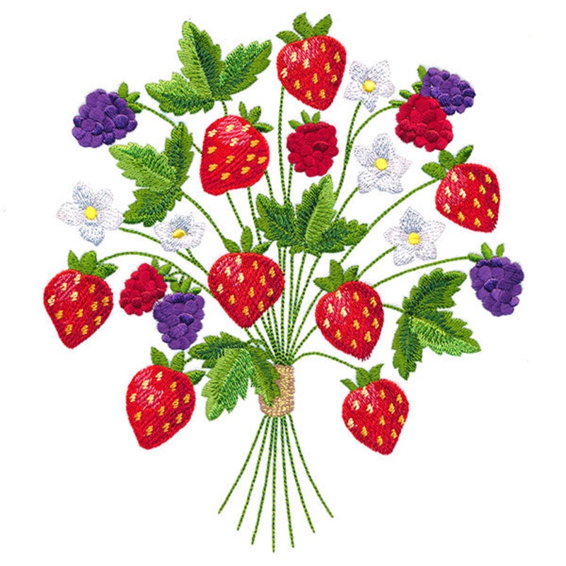 Berry Sweet Bouquet|7.71″ x 6.89″ / 195.83mm x 175.01mm|6.55″ x 5.86″ / 166.48mm x 148.72mm|5.46″ x 4.87″ / 138.57mm x 123.79mm|All Sizes