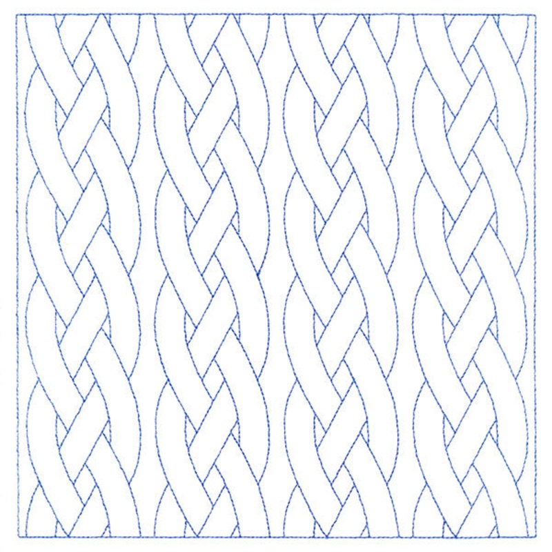 Classic Braided Cable Square (Double Run)