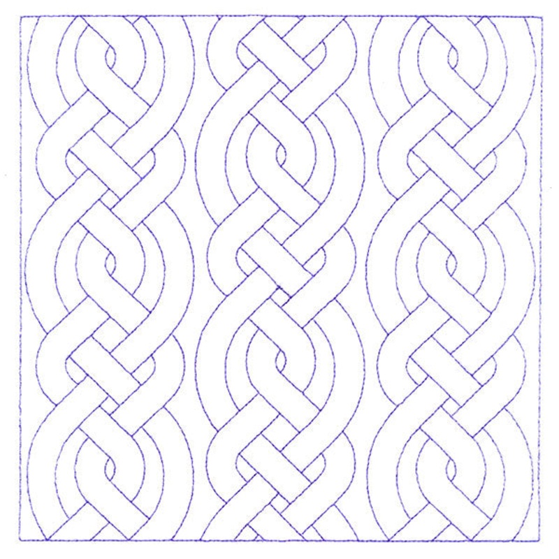 Classic Celtic Cable Square (Double Run)