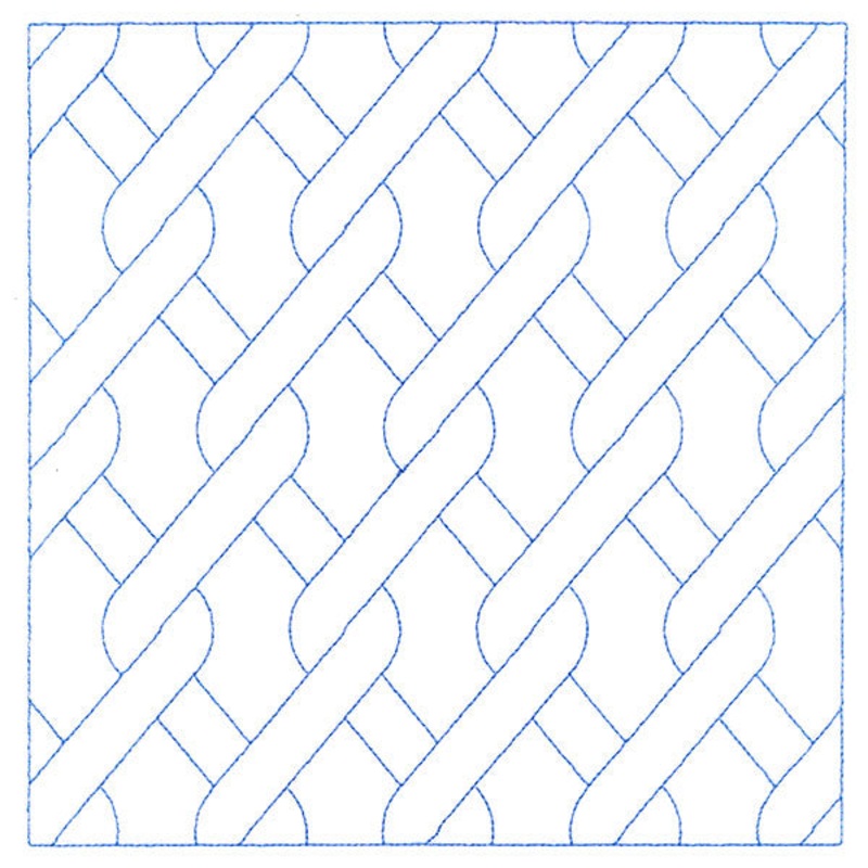 Classic Diamond Cable Square (Double Run)
