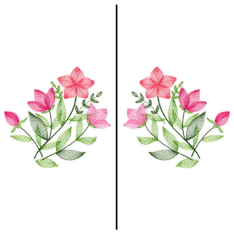 Delicate Wildflowers Mask Motif