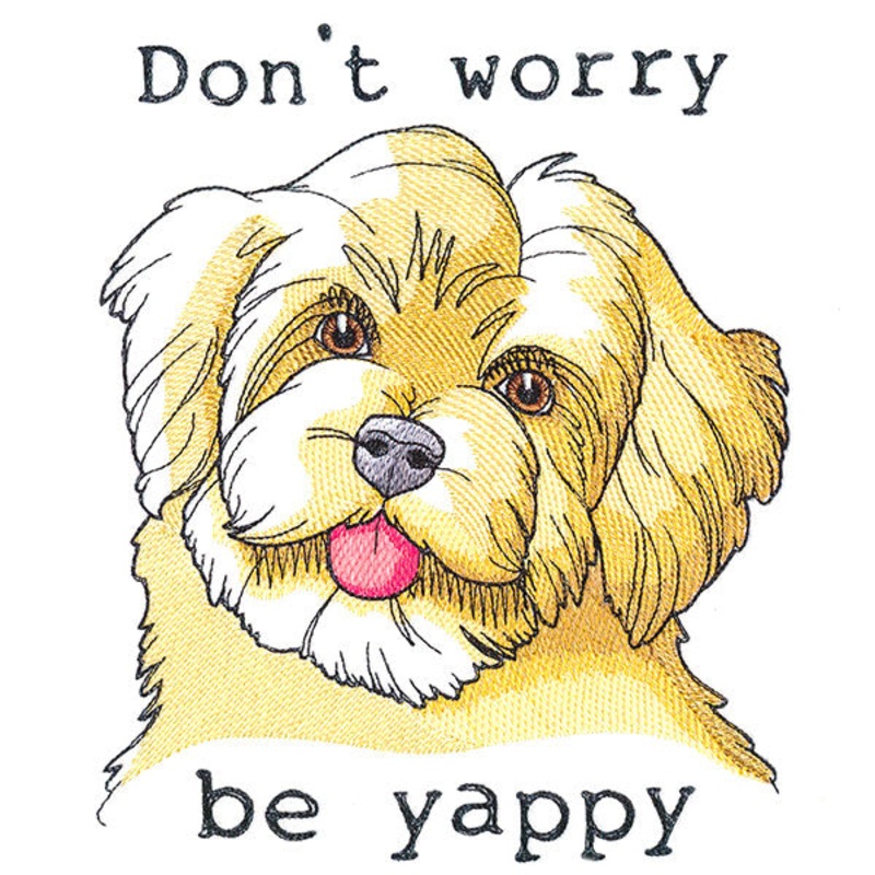 Don’t Worry Be Yappy Puppy|8.35″ x 6.84″ / 212.1mm x 173.85mm|7.13″ x 5.85″ / 181.15mm x 148.54mm|5.91″ x 4.84″ / 150.15mm x 123.05mm|All Sizes