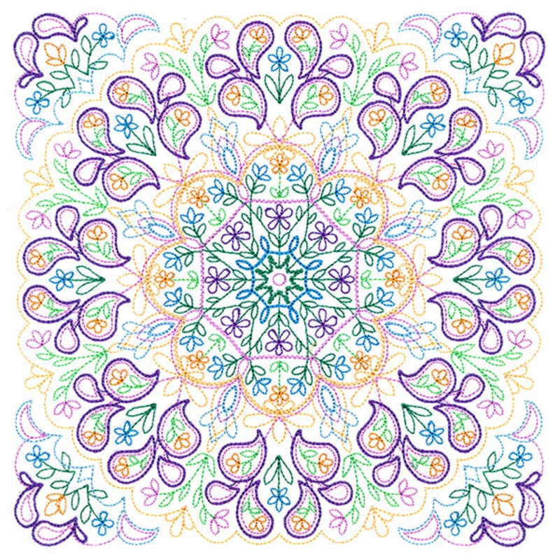 Floral Kaleidoscope 3|7.8″ x 7.8″ / 198.07mm x 198.22mm|6.9″ x 6.9″ / 175.19mm x 175.33mm|5.9″ x 5.9″ / 149.74mm x 149.86mm|4.9″ x 4.91″ / 124.51mm x 124.59mm|All Sizes