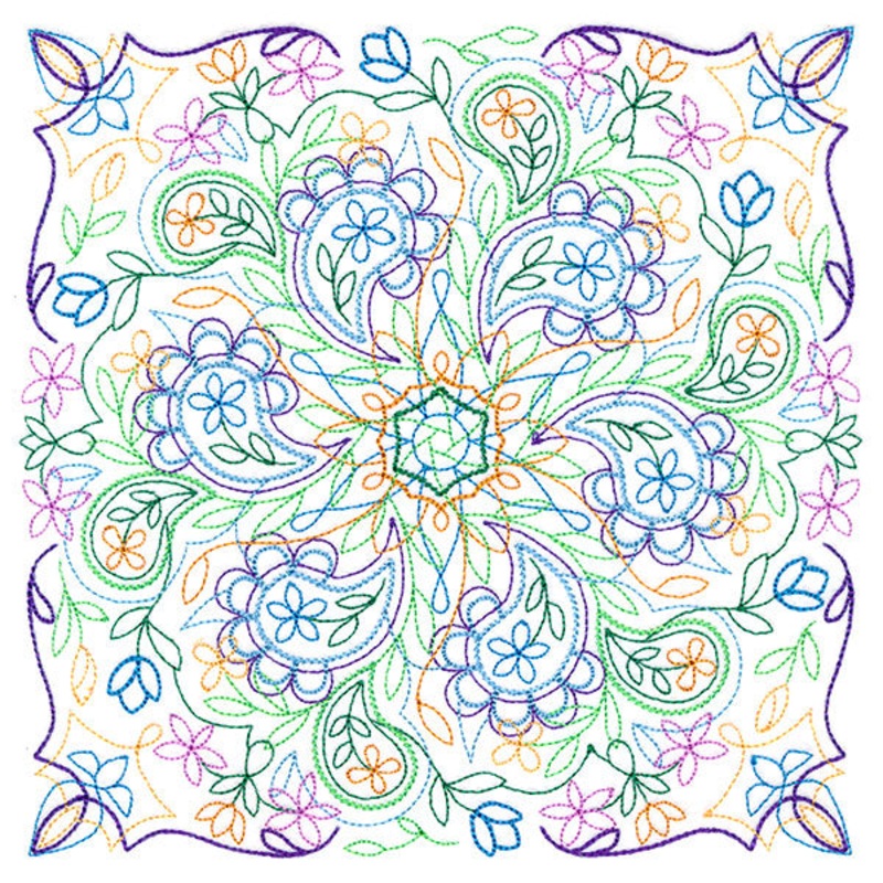 Floral Kaleidoscope 5|7.61″ x 7.8″ / 193.32mm x 198.07mm|6.74″ x 6.9″ / 171.09mm x 175.27mm|5.77″ x 5.9″ / 146.43mm x 149.95mm|4.79″ x 4.9″ / 121.62mm x 124.46mm|All Sizes