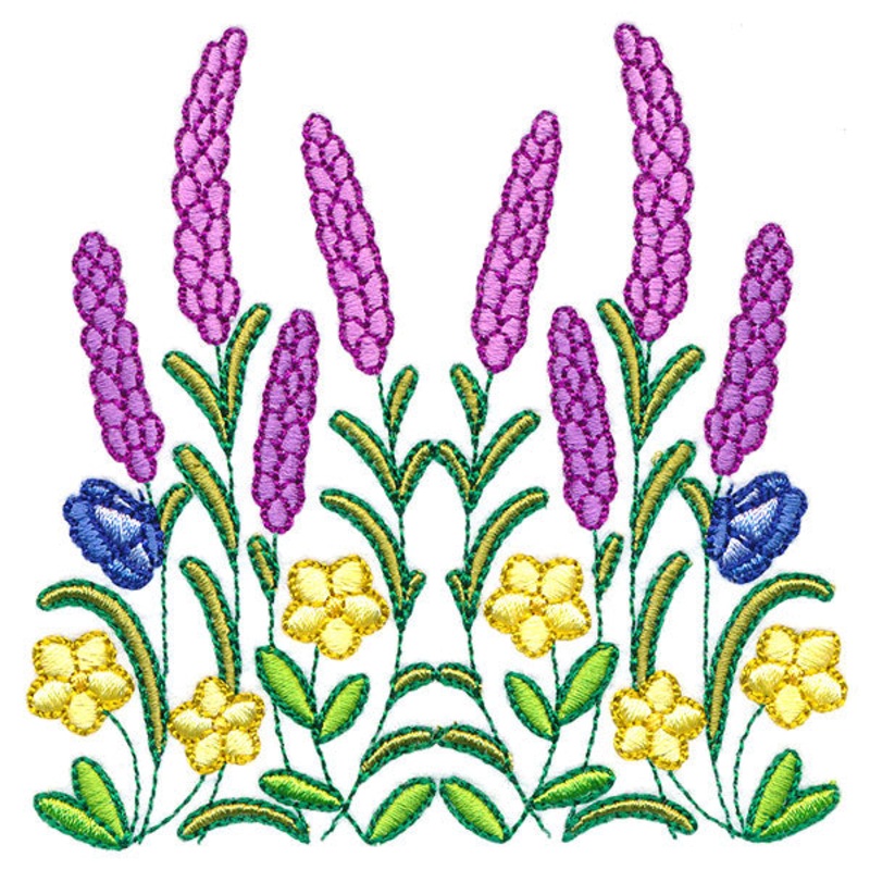 Flourishing Lavender Bouquet|3.9″ x 3.9″ / 99.03mm x 99.09mm|3.51″ x 3.51″ / 89.22mm x 89.22mm|All Sizes