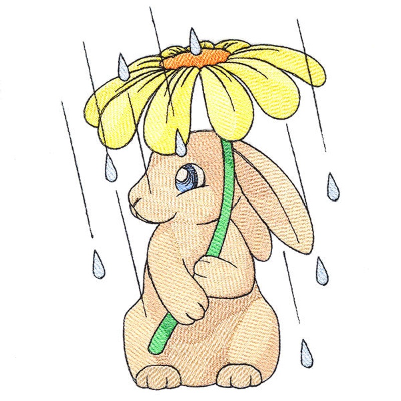 Spring Showers Bunny|8.04″ x 5.85″ / 204.11mm x 148.6mm|6.63″ x 4.83″ / 168.43mm x 122.65mm|3.88″ x 2.84″ / 98.66mm x 72.18mm|All Sizes