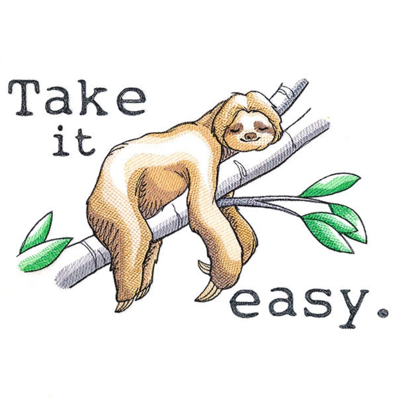 Take it Easy Sloth|6.88″ x 10.26″ / 174.71mm x 260.69mm|5.85″ x 8.73″ / 148.55mm x 221.67mm|5.21″ x 7.78″ / 132.42mm x 197.56mm|4.59″ x 6.85″ / 116.59mm x 173.94mm|All Sizes
