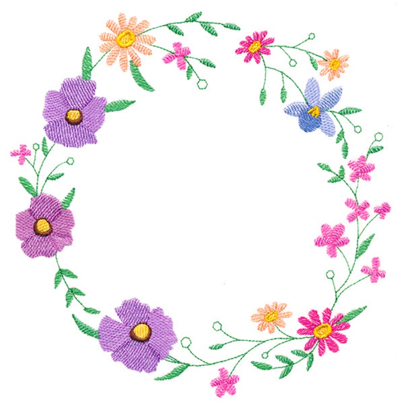 A Stitch of Blooms Wreath|7.79″ x 7.8″ / 197.79mm x 198.22mm|6.86″ x 6.87″ / 174.16mm x 174.53mm|5.86″ x 5.87″ / 148.83mm x 149.13mm|4.86″ x 4.87″ / 123.37mm x 123.61mm|3.89″ x 3.9″ / 98.87mm x 99.03mm|All Sizes