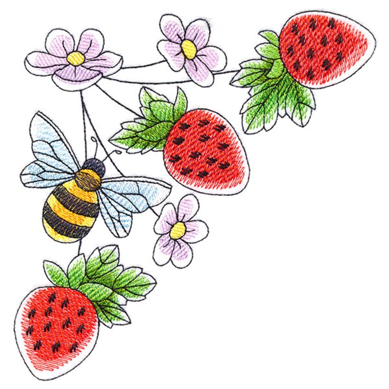 Bees & Berries Corner|6.21″ x 5.85″ / 157.73mm x 148.59mm|5.14″ x 4.84″ / 130.49mm x 122.88mm|3.9″ x 3.67″ / 99.03mm x 93.26mm|All Sizes