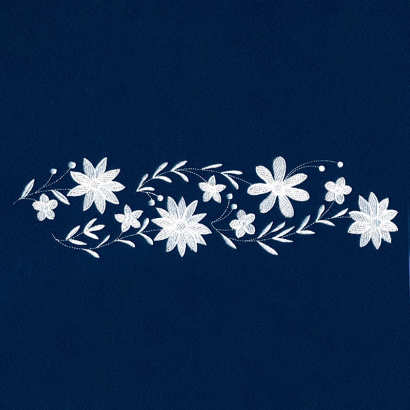 Blanched Blooms Border|3.16″ x 11.75″ / 80.21mm x 298.49mm|2.53″ x 9.4″ / 64.25mm x 238.78mm|2.09″ x 7.8″ / 53.11mm x 198.12mm|1.84″ x 6.85″ / 46.78mm x 174.09mm|All Sizes