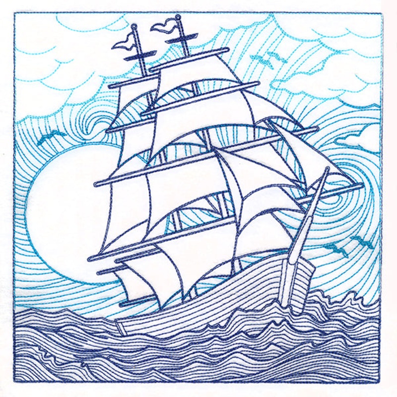 By The Seashore – Ship Etching